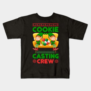 Cookie Casting Crew Funny Ugly Xmas Ugly Christmas Kids T-Shirt